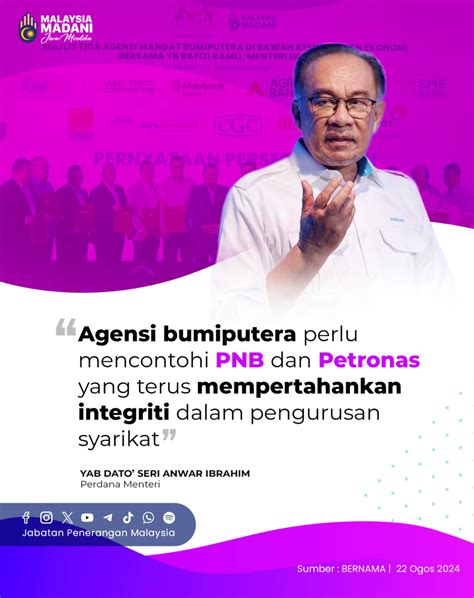 Agensi Bumiputera Perlu Mencontohi Pnb Dan Petronas Yang Terus