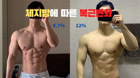 체지방 감량에 따른 복근 변화 다이어트 식단 운동 Diet Transformation Youtube