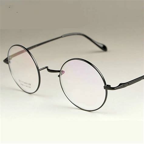 Viodream New Fashion Wizard 100 Pure Titanium Eyeglasses Frames Men Women Round Eyeglasses Gold