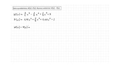 S Zp Oe Dane S Wielomiany W X I P X Wyznacz Wielomian W