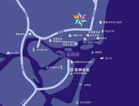 博鳌旅游地图 乐城 医疗 大山谷图库