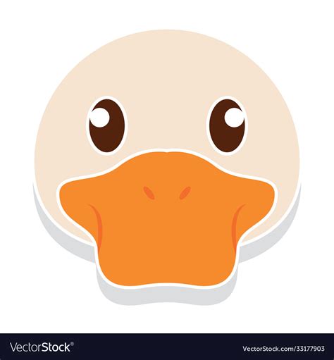 Duck head cartoon Royalty Free Vector Image - VectorStock