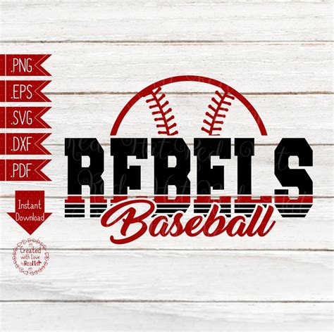 Rebel Baseball Svg Rebels Baseball Svg Rebel Rebels | Etsy