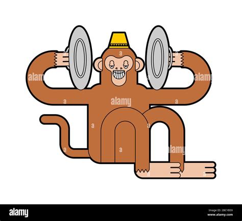 Monkey With Cymbals Stock Vector Images Alamy