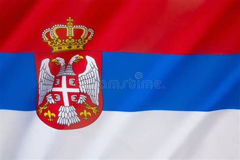 Флаг Сербии стоковое изображение. изображение насчитывающей сербии ...