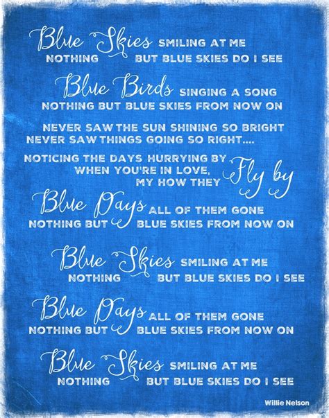 Blue Skies Willie Nelson - Etsy