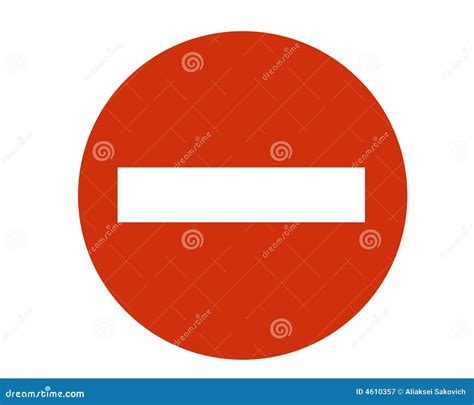 The Sign Entrance is Forbidden. Stock Illustration - Illustration of ...