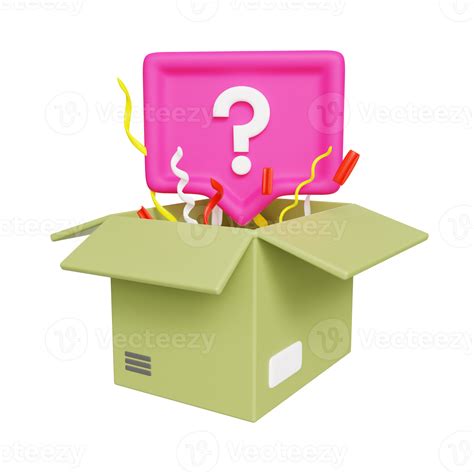 Surprise Mystery Box 3d Illustration 16617863 Png