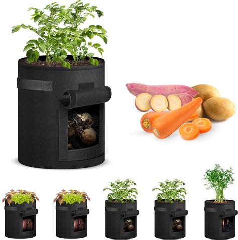 Amazon Ipower Gallon Potato Grow Bags With Flap Pack Thick