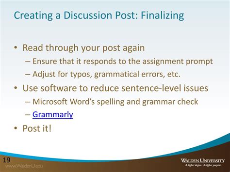Ppt Writing And Responding To Discussion Posts Powerpoint