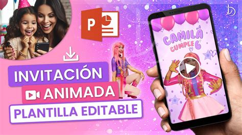 Plantilla Editable De Luli Pampin Video InvitaciÓn En Powerpoint 🎉 Invitacion Animada Descarga