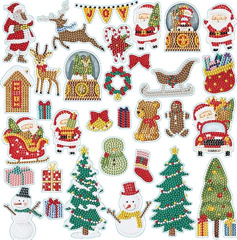 Pcs Weihnachten Diamond Painting Sticker Kinder D Diy Weihnachten