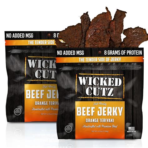 Buy Wicked Cutz Beef Jerky Tender Flavorful Orange Teriyaki Beef