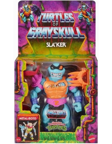 Mattel MOTU X TMNT Turtles Of Grayskull Deluxe Action Figure Sla Ker 14 Cm