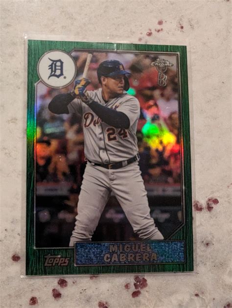 Topps Chrome Ben Baller Miguel Cabrera Green Refractor