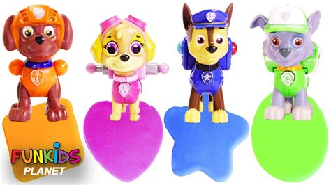 Rainbow Color Play Doh Shapes And Paw Patrol Fun Kids Planet Youtube