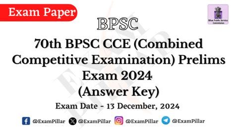 Th Bpsc Prelims Exam December Answer Key Theexampillar