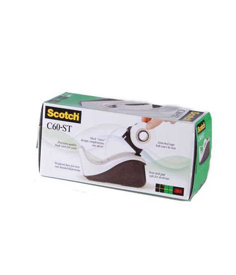 Scotch Desktop Tape Dispenser Two Tone Silvertech Office