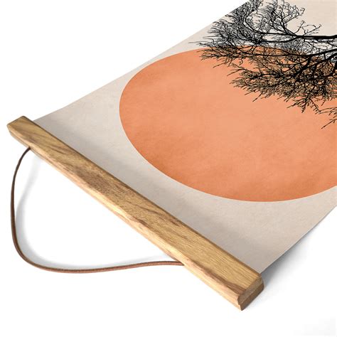 Textile Poster Winter Morning In Peach Colour Kubistika Wall Art