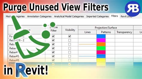 Revit Snippet Purge Unused View Filters Youtube