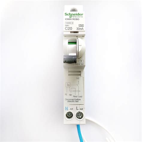 RCBO S Schneider Electric IC60H A9D11820 C20 20A 20 30mA RCBO