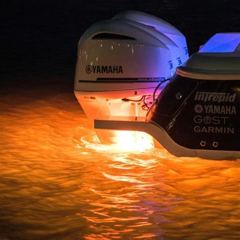 Luz Subaquática 4 Super Leds 40w Ciano 12v Lancha Jet Ski