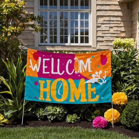 Vibrant Welcome Home Banner Images For A Cheerful Welcome Premium Ai