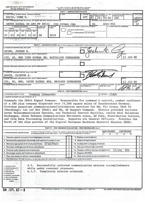 Us Army Oer Form Fillable Printable Forms Free Online