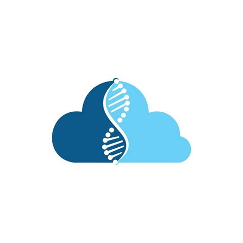 Human Dna And Cloud Logo Science Genetics Vector Logo Design Genetic