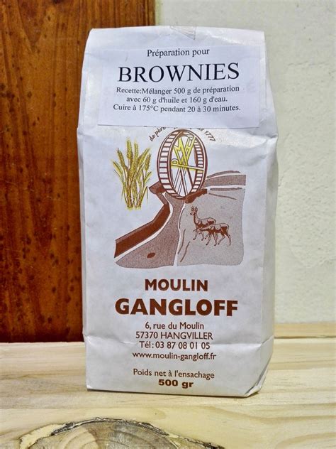 Préparation pour brownies 500 g Moulin Gangloff Locavor fr