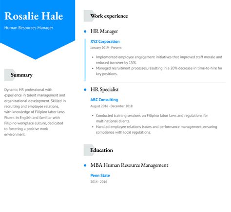How To Write A Resume For The Philippines Filipino Resume Tips And 10
