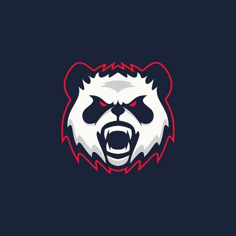 Premium Vector Angry Panda Head Logo Mascot