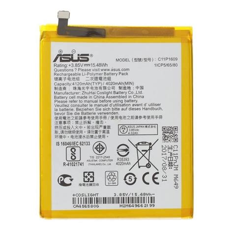 Bateria Para Asus Zenfone 3 Max Zc553kl 5 5 Pol C11p1609 4020mah Em