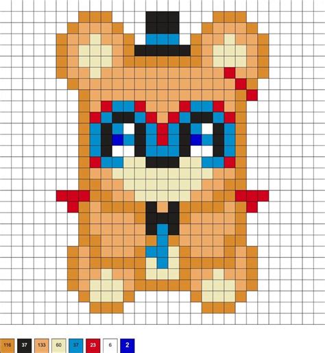 Fnaf Perler Beads Five Nights At Freddys Pixel Art Grid Pixel Art Pattern Pixel Art