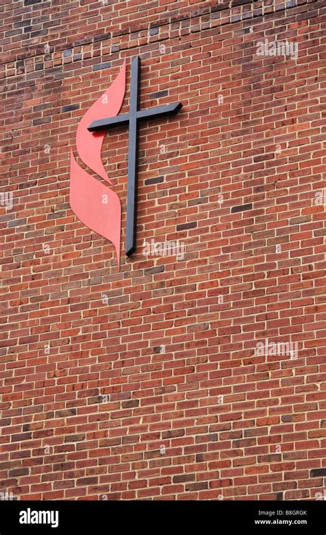 Iglesia Metodista logo con cruz Fotografía de stock Alamy