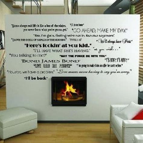 Classic Movie Quotes wall saying vinyl lettering home decor decal ...