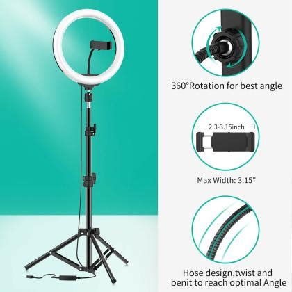 Webilla Ring Light With Tripod Stand 63 Tall With Phone Holders