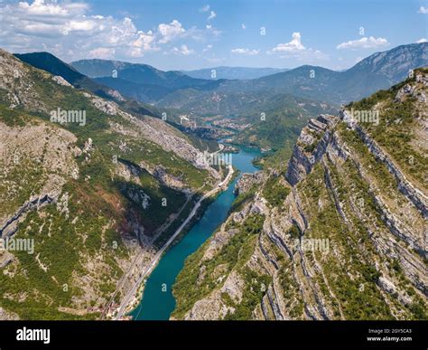 Aerial View Of Neretva River And Canyon In Bosnia Stock Photo Alamy