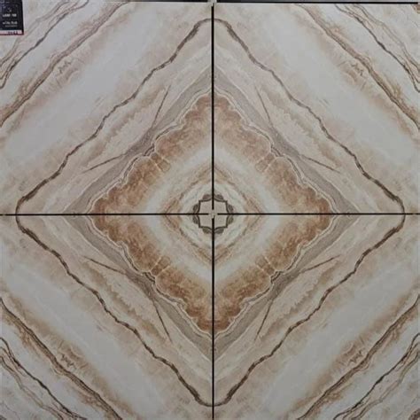 Full Body Glossy 7mm Cream Base Porcelain Tile Size 2x2 Feet600x600 Mm At Rs 265box In Morbi