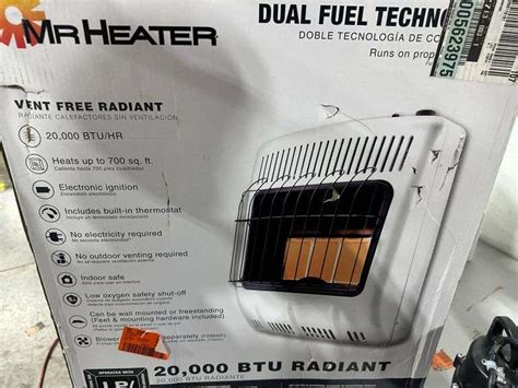 Mr Heater 20000 Btu Vent Free Radiant Natural Gas Or Propane Dual