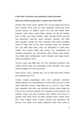 Sejarah Matematika Dalam Kurikulum Dan Buku Sekolah PDF