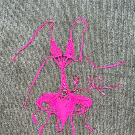 G World Intimates Sleepwear Neon Pink One Piece Lingerie Poshmark