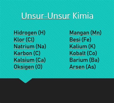 Detail Contoh Lambang Unsur Koleksi Nomer 38