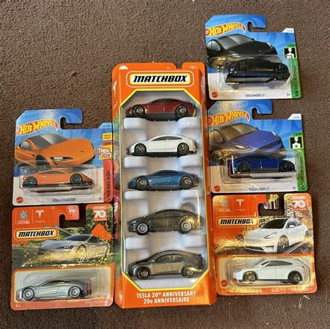 Hot Wheels Matchbox Tesla Bundle X Pack Model X S Y And Roadster Picclick Uk