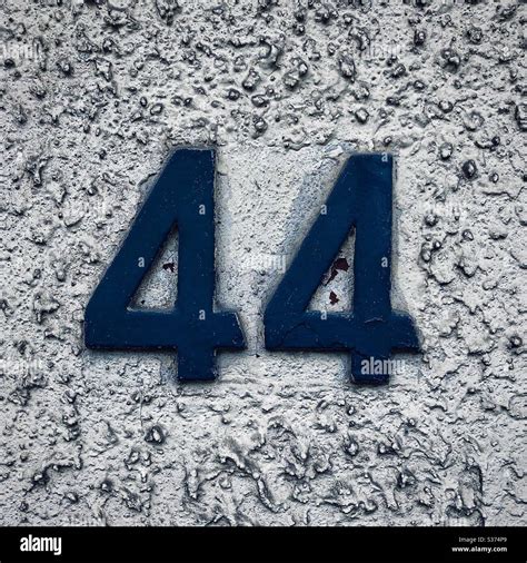 Number 44 On House Wall Stock Photo Alamy