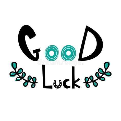 Good Luck Hand Drawn Lettering With Colorful Balloons 3d Design