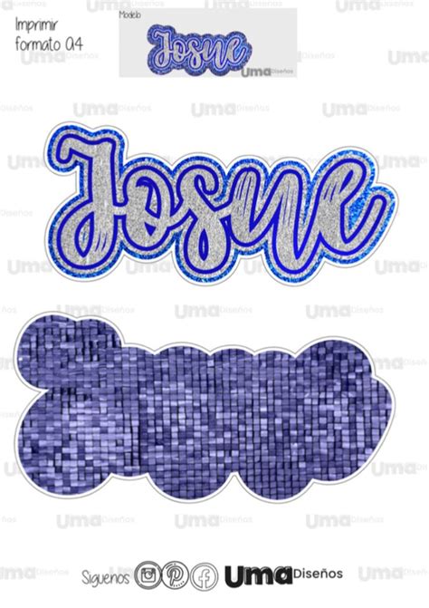 Josue Nombre Personalizado Cake Topper Para Imprimir Topo D Bolo