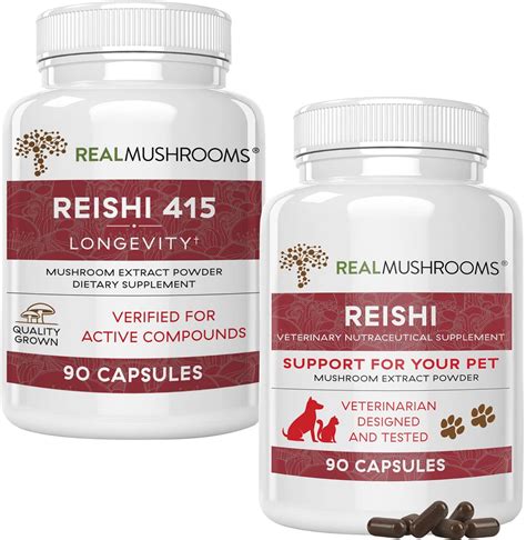 Real Mushrooms Reishi For Humans 90ct And Pets 90ct