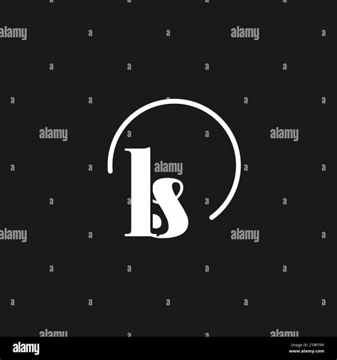 LS Logo Initials Monogram With Circular Lines Minimalist And Clean