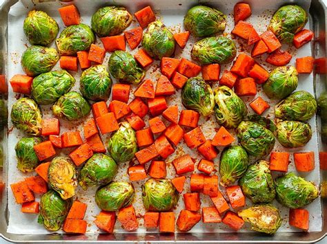 Easy Balsamic Roasted Brussels Sprouts And Carrots Go Healthy Ever After